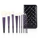 9 Piece Makeup Brushes Purple Color Set