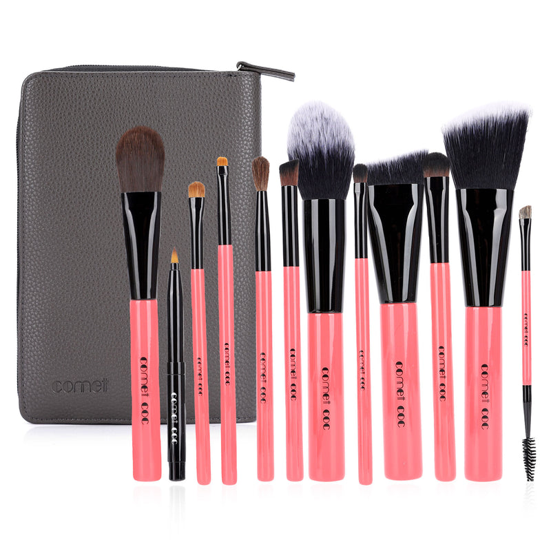 12piece Makeup Brushes Pink color Set