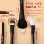 5 Piece Makeup Brushes Set