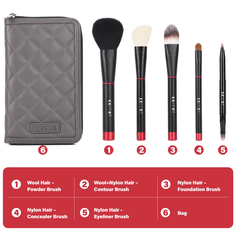 5 Piece Makeup Brushes Set