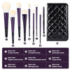 9 Piece Makeup Brushes Purple Color Set