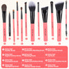 12piece Makeup Brushes Pink color Set